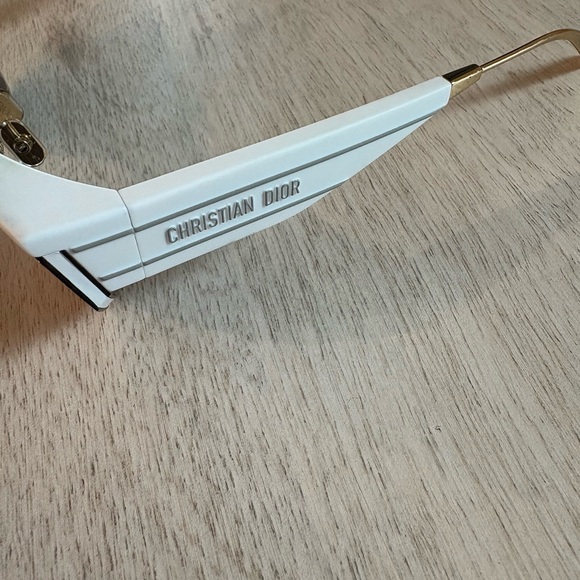 Dior White and Gold Sunglasses - Picture 3 of 11